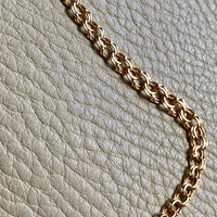 17.7 inch length - Vintage Swedish Double-link necklace - Solid 18k gold