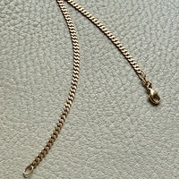 Vintage 18k gold pressed curb link necklace - 17.75 inch length