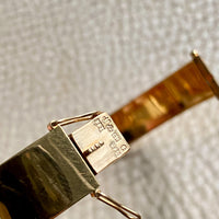 1962 Wide Hinged Bangle in 18k gold - Etched Curls Pattern - Stockholm, Sweden - 7 inch interior