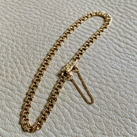 1944 Delicate 18k double-link solid gold bracelet - Göteborg, Sweden - 7.5 inch length
