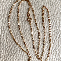 Vintage Italian cable link gold chain necklace - 23 inches of 18k gold