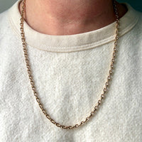 Chunky Vintage Danish 14k Gold Biker Chain Necklace – 23 Inch Length