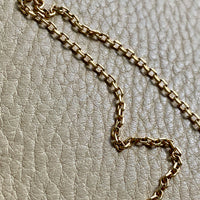 14k Gold Vintage Skinny Biker Link Chain Necklace - 23.1 inch length