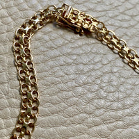 1973 Graduated width x link necklace in 18k gold - 18.5 inch length