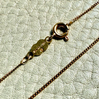 Vintage Italian UnoAErre 18k gold 1mm curb link necklace - 16.8 inch length