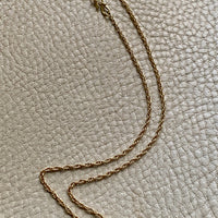 Vintage Spiral Link Chain Necklace in 18k Gold - 22.5 Inch Length