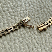 Supple Snakey Brick Link Necklace in 14k gold - Midcentury era Danish - 17.3 inch length