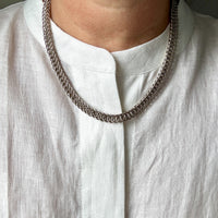 Vintage Sterling Silver Spiral Link Chain Necklace – 19.9 Inch length