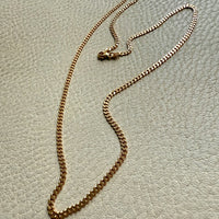 Vintage 18k gold pressed curb link necklace - 17.75 inch length