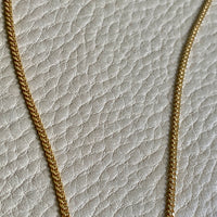 Vintage Italian Classic 18k gold curb link necklace, era 1944-1967 - 20 inch length
