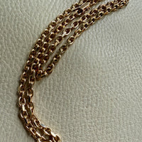 GOLD CHONK! 63g, 5mm width, Vintage Biker Link Necklace - Solid 14k gold- 23.7 inch length