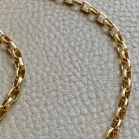 18k Gold Vintage Biker Link Watch Chain Necklace with Bolt Clasp- 19.5 inch length