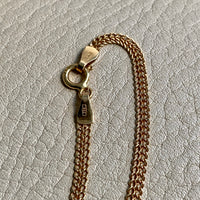 Vintage 18k gold herringbone link necklace - 16.75 inch length
