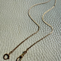 18k Gold Antique Virola Link Watch Chain Front Clasp Necklace - 16.4 inch length