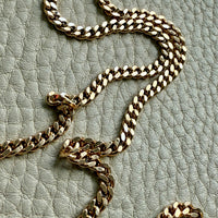 25 gram 18k Gold Chubby Curb Link Chain Necklace - Swedish Vintage - 19.5 inch length