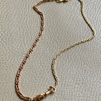 Portuguese Vintage 19.2 Karat Rose Gold Unique Oblong Curb Link Bracelet - 8 inch length