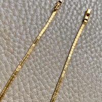 Vintage Omega Link Necklace in 18k Gold- Made in Trissino Italy, 1960s era - 16.5 inch length