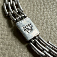 Vintage Taxco Sterling Silver Handmade Link Collar Necklace Mexican Vintage- 16.6 inch length