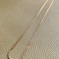 1923-1965 Swedish Vintage 18k Gold Pressed Curb Link Necklace - 18 inch length