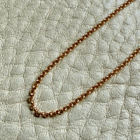 18k Gold Vintage Rolo Chain Necklace – 15.75 Inch length