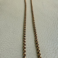 1891 Antique 18k Gold Watch Chain Necklace with Large Bolt Clasp - 18 inch length