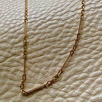 1971 Trombone link necklace in 18k gold - 24.5 inch length - Swedish vintage
