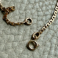 Vintage 18k gold Virola Link Necklace - Graduated width - 17.4 inch length