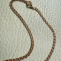 1965 Swedish 18k Gold Necklace - Graduated Double Link Chain Necklace - 17.4 inch length