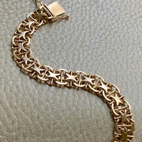 1963 Star link variation 18k gold bracelet - Vintage Swedish - 7.5 inch length