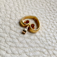23k and 18k gold Swedish handmade heart pendant - early 20th century era