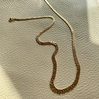 Vintage 18k gold pressed curb link necklace - 18.5 inch length