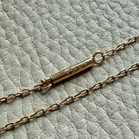 Antique Cable Link Necklace with Barrel Clasp - Solid 18k gold - 18.3 inch length