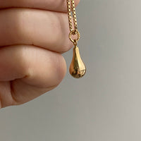 Vintage Swedish 18k gold droplet pendant, Maker NSE