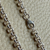 Chubby Vintage Silver British Rolo Link Necklace- 18 inch length