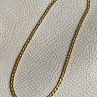 DELICIOUS! Heavy square curb link necklace in solid 18k gold - 21 inch length