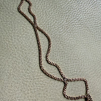 Midcentury era 18k gold Curb Link - Double strand bracelet - 7.6 inch length
