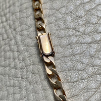 DELICIOUS! Heavy square curb link necklace in solid 18k gold - 21 inch length