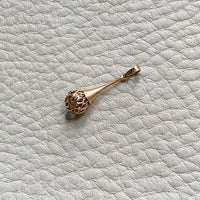 18k gold Swedish vintage charm or pendant - Fishnet pattern droplet by ALTON