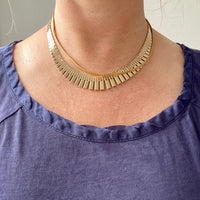 Vintage Omega Link Necklace in 18k Gold- Made in Trissino Italy, 1960s era - 16.5 inch length