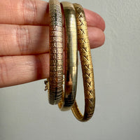 Italian Vintage High Polish Omega Link Bracelet in 14k Gold - 7 inch length