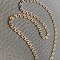 Vintage 18k gold pressed curb link necklace - 18.5 inch length
