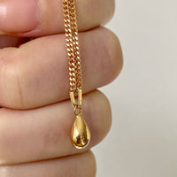1978 Vintage Swedish 18k gold egg shaped droplet pendant