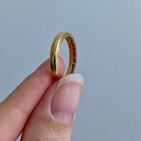 1953-1959 Swedish vintage 18k gold band ring - size 6