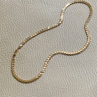 Sensational Vintage Hexagon Link gold necklace made in solid 18k gold - 17.6 inch length