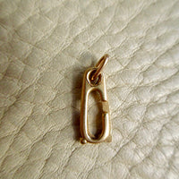 14k Gold Vintage Sister Clasp Charm Holder Pendant