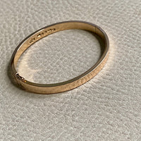 1940s era Modernist Swedish 18k Gold Hinged Bangle - maker Stigbert - 6.8 inch