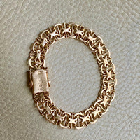 1963 Star link variation 18k gold bracelet - Vintage Swedish - 7.5 inch length