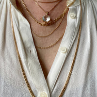 20.5 Inch longer length! Vintage Swedish Double-link necklace - Solid 18k gold