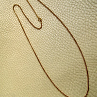Forever curb link necklace - Vintage Swedish 18k gold chain - Excellent long 24 inch length