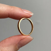 18k solid gold band ring - size 6.5